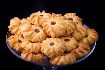 Homemade cakes and pies with different creams
