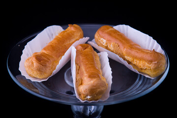 Homemade cakes and pies with different creams