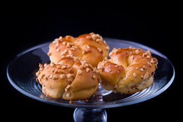 Homemade cakes and pies with different creams
