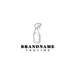 sprayer bottle logo cartoon icon design template isolated vector illustration