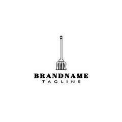 symbol broom logo cartoon design icon template black vector illustration
