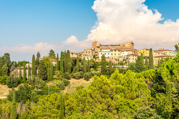 Fototapeta na wymiar View at the small town Lari - Italy,Tuscany