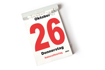  26 Oktober 2023 Nationalfeiertag Österreich