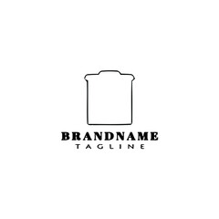waste basket logo cartoon template icon design black vector illustration