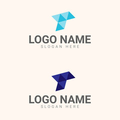 T initial letter modern logo design template - Vector