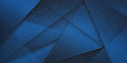 Plakat Light and dark blue triangle abstract grunge background 