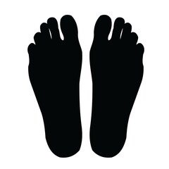 human foot print vector design