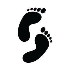 human foot print vector design