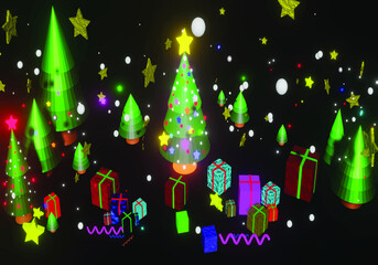 christmas background with lights