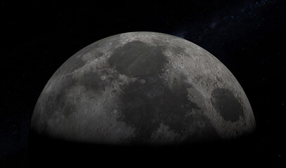 The Moon. Space exploration. Elements of this image furnished by NASA.