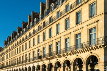Fassaden in der Rue de Rivoli, Paris