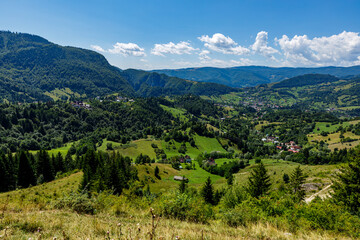 Fototapeta na wymiar The landscape of the carpathian in Romania