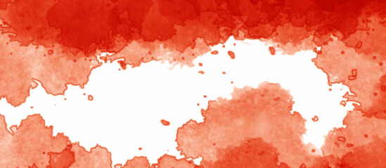splash shades orange abstract watercolor on white background.