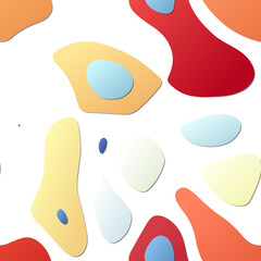 Colorful abstract layers in a papercut style background. Vibrant 3D topography shapes. Authentic design for banners, posters, brochures, templates, and flyers. Stylish vector illustration.