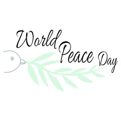 World Peace Day, Idea for poster, banner, flyer or postcard