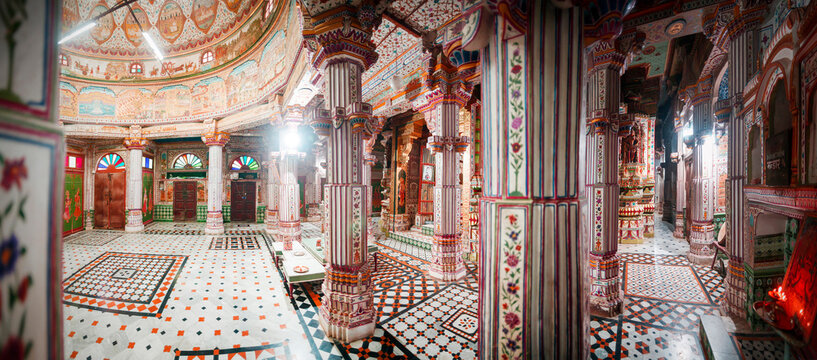 Seth Bhandasar Jane Temple. Unique beautiful graceful Jain temple. Bikaner, India