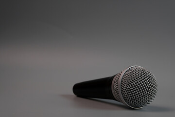 Musical instruments are placed on the stage.