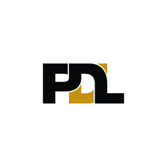 PDL letter monogram logo design vector