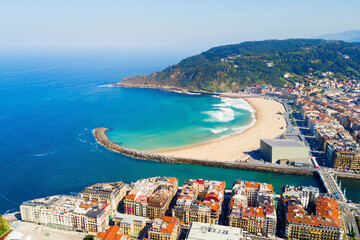 Obraz premium San Sebastian aerial panoramic view