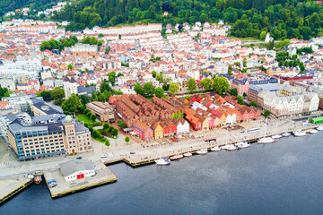 Bryggen aerial view, Norway