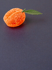  a very tasty candy on the black