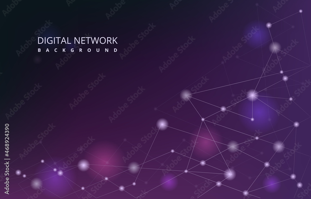 Poster digital network connection internet technology abstract vector background