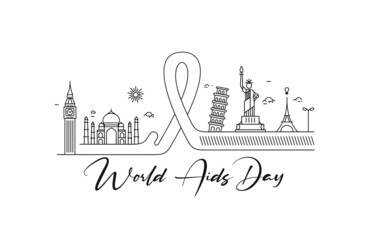 World Aids Day concept. Vector Illustration.
