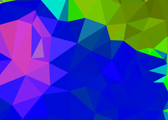 Geometric design. Dark blue ​gradient background. Geometric triangle, mosaic, abstract background EPS 10 Vector