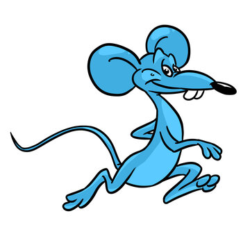 Little mouse runs character animal illustration cartoon