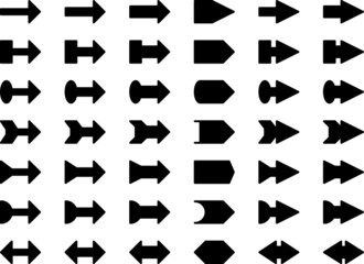 シンプル矢印アイコンセット_黒
