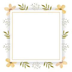 Beautiful floral card with frame