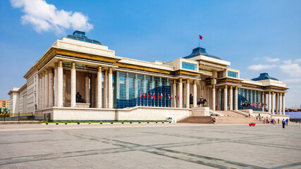 Fototapeta na wymiar Government Palace in Ulaanbaatar