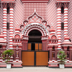 Fototapeta na wymiar Jami-Ul-Alfar Red Mosque, Colombo
