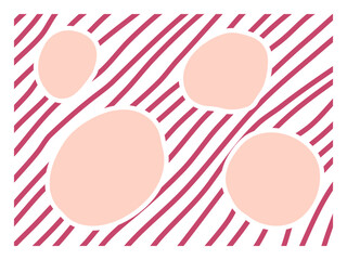 Pink Stripes and bubbles abstract vector background