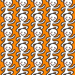 seamless pattern of cute cartoon