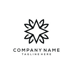 Flower Bloom Star Logo Design