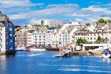 Obraz premium Alesund city centre, Norway