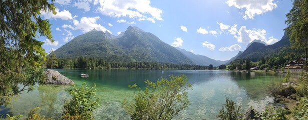 Panorama near Hintersee lake in Germany