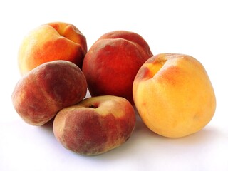 golden,sweet juicy peaches close up