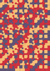 Fototapeta premium Abstract Geometric Pattern generative computational art illustration