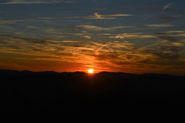 Sunset in the mts