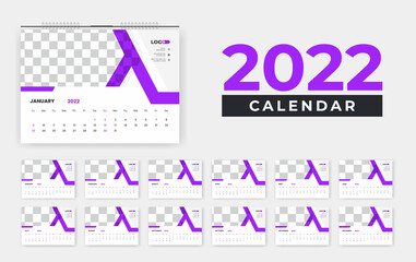 2022 creative desk calendar design template, 2022 abstract desk calendar design template