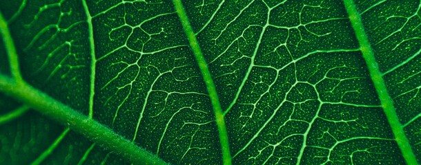 close up line art pattern of dark green tropical foliage, nature background, blurred photo.