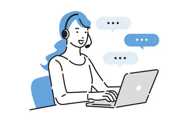 コールセンターの女性