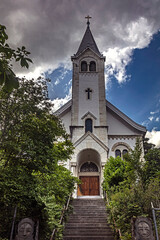 Fototapeta na wymiar Epiphany church. City of Biel-Bienne, Switzerland. Opened in 1904 