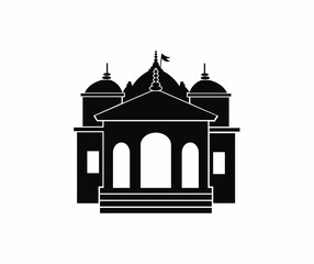Gangotri dham temple vector. Gangotri (lord shiva) teple vector icon.