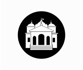 Gangotri (lord shiva) Temple vector icon. Gangotri is a holy place in Hindu dharma in most 4 holy places.