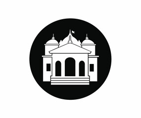 Gangotri (lord shiva) Temple vector icon. Gangotri is a holy place in Hindu dharma in most 4 holy places.