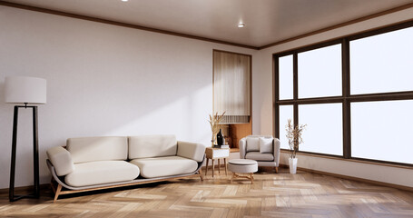 Sofa furniture and mockup modern room design minimal.3D rendering