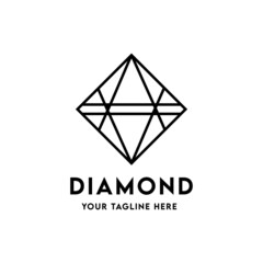 Fototapeta premium company diamond logo, diamond logo vector for beauty brand, fashion diamond logo icon
